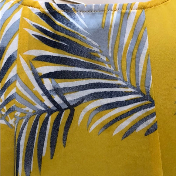 YELLOW WITH LEAVES TUNIC TOP - Picture 8 of 8